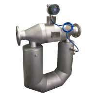 Liquid sulfur coriolis mass flow meter