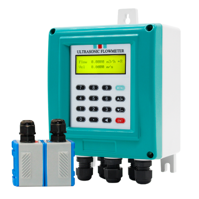 China wall mounted Clamp on pipe ultrasonic water flow meter price